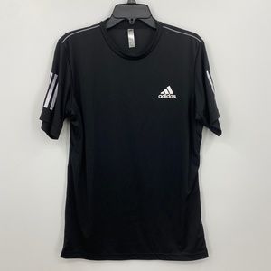 ADIDAS 3 Stripes Black Club Tee Sz M